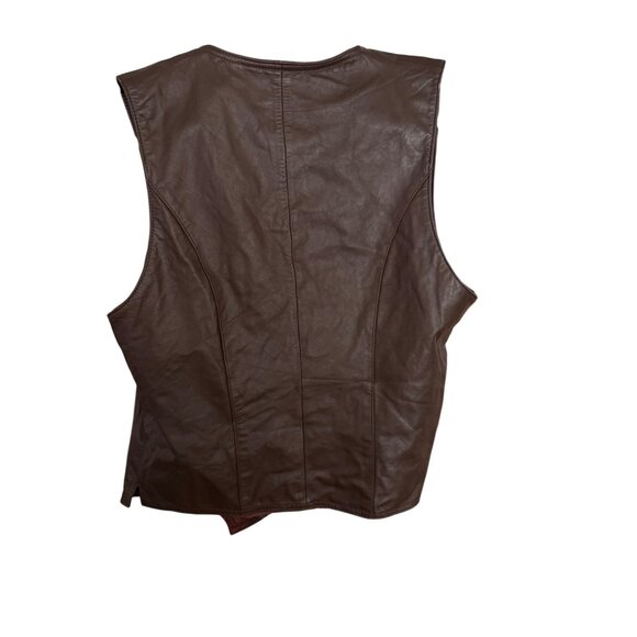 Vintage Wilsons Suede & Leather Brown Button Down Vest Korea Size 38 - Picture 3 of 3